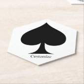 Zwarte koningin van schoppen Thunder_Cove Kartonnen Onderzetters (Schuin)