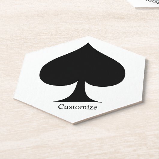 Zwarte koningin van schoppen Thunder_Cove Kartonnen Onderzetters (Schuin)