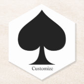 Zwarte koningin van schoppen Thunder_Cove Kartonnen Onderzetters (Voorkant)