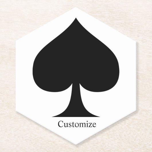 Zwarte koningin van schoppen Thunder_Cove Kartonnen Onderzetters (Voorkant)