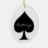 Zwarte koningin van schoppen Thunder_Cove Keramisch Ornament (Rechts)