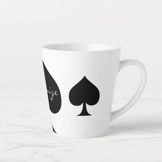 Zwarte koningin van schoppen Thunder_Cove Latte Mok (Rechts)