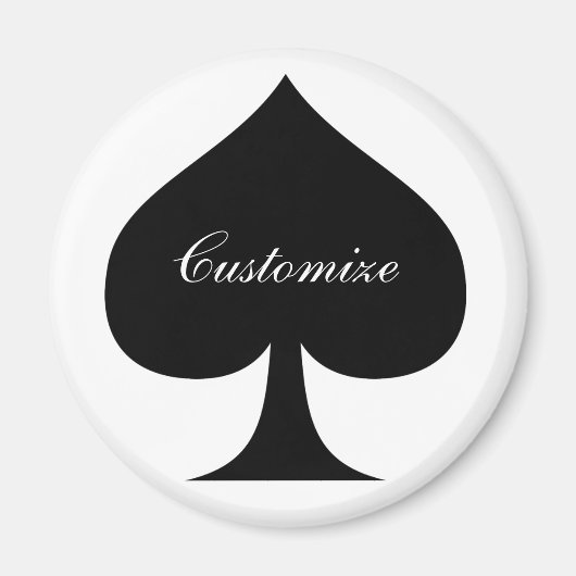 Zwarte koningin van schoppen Thunder_Cove Magneet (Voorkant)