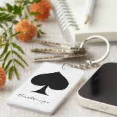 Zwarte koningin van schoppen Thunder_Cove Sleutelhanger (Voorkant Rechts)