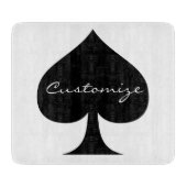 Zwarte koningin van schoppen Thunder_Cove Snijplank (Voorkant)