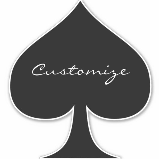 Zwarte koningin van schoppen Thunder_Cove Sticker (Voorkant)