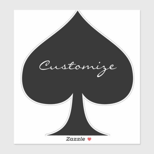 Zwarte koningin van schoppen Thunder_Cove Sticker (Vel)