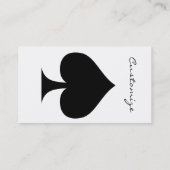 Zwarte koningin van schoppen Thunder_Cove Visitekaartje (Achterkant)