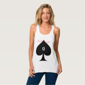 Zwarte koningin van schoppensymbool Thunder_Cove Tanktop (Volledige Voorkant)