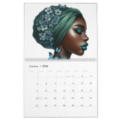Zwarte koningin vlinder bling melanine sista kalender (Jan 2026)