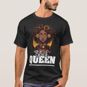 Zwarte koningin voor de rode Afrikaanse zwarte ges T-shirt