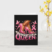 Zwarte koningin-vrouw vecht als een koningin borst kaart (Gele Bloem)