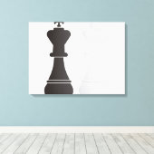 Zwarte koningskoninginnenstukken canvas afdruk (Insitu (Houten vloer))