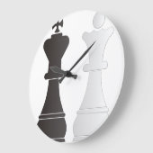 Zwarte koningskoninginnenstukken grote klok (Hoek)