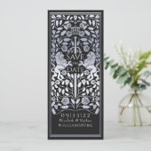 Zwarte Koninklijke Leeuw Middeleeuwse Zilveren Bru Kaart (Staand voorkant)