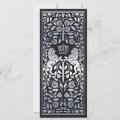 Zwarte Koninklijke Leeuw Middeleeuwse Zilveren Bru Kaart (Achterkant)