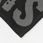 Zwarte koolsteengrijs, ijskblauw bindmiddel Collag Fleece Deken (Hoek)