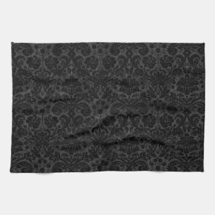 Zwarte koolstof Damask Theedoek