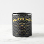 Zwarte koolstof goudlegant luxe unieke luxe mok (Midden)