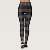 Zwarte koolstof Grijs Tartan Pset Leggings (Achterkant)