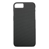 Zwarte koolstofvezel (faux) Case-Mate iPhone case (Achterkant)