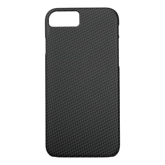 Zwarte koolstofvezel (faux) Case-Mate iPhone case (Achterkant)