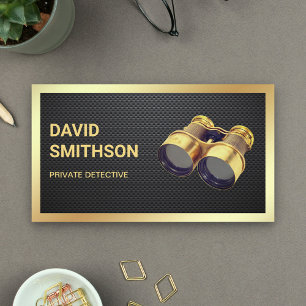 Zwarte koolstofvezel Privé-onderzoeker rechercheur Visitekaartje