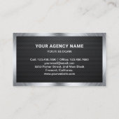 Zwarte koolstofvezel Privé rechercheur Visitekaartje (Achterkant)