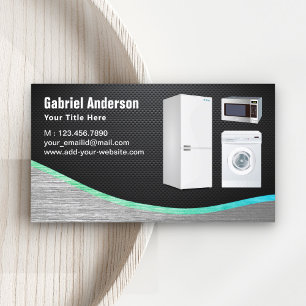 Zwarte koolstofvezel Stalen thuisapparaten Reparat Visitekaartje