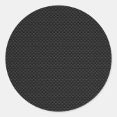 Zwarte koolstofvezel, stijlpagina ronde sticker (Voorkant)