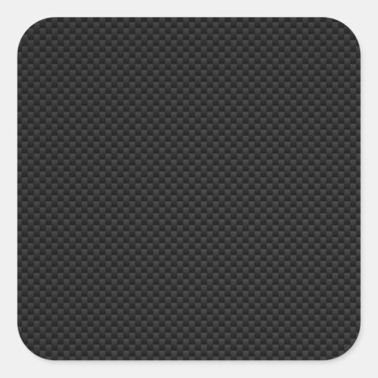 Zwarte koolstofvezel, stijlpagina vierkante sticker (Voorkant)
