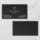Zwarte koolstofvezel Visitekaartje voor gezondheid (Voorkant / Achterkant)