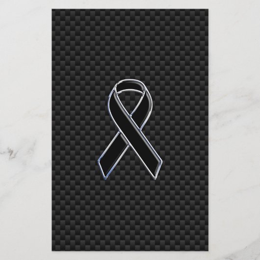 Zwarte koolstofvezel voor lintbewustzijn briefpapier (Voorkant)