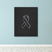 Zwarte koolstofvezel voor lintbewustzijn canvas afdruk (Insitu (Houten vloer))