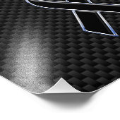 Zwarte koolstofvezel voor lintbewustzijn foto afdruk (Hoek)