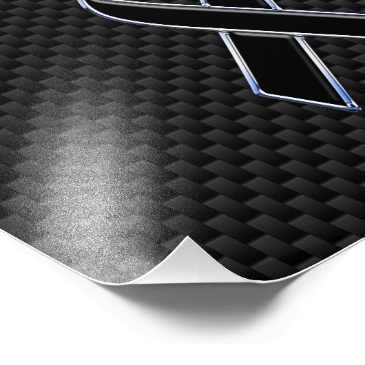 Zwarte koolstofvezel voor lintbewustzijn foto afdruk (Hoek)