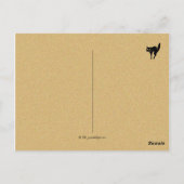  zwarte kop met aangepaste tekst met Banjo Hallowe Briefkaart (Achterkant)