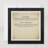 Zwarte koperen boegruitvormige glans kaart (Achterkant)