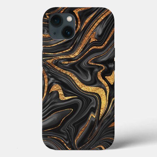 Zwarte koperen marmer #1 #decor #art Case-Mate iPhone case (Achterkant)