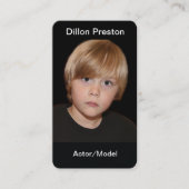 Zwarte kopkaart voor visitekaartjes (Voorkant)