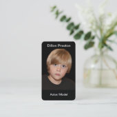 Zwarte kopkaart voor visitekaartjes (Staand voorkant)