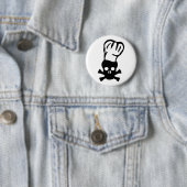 zwarte kopkok ronde button 5,7 cm (In situ)