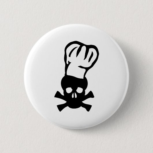 zwarte kopkok ronde button 5,7 cm (Voorkant)