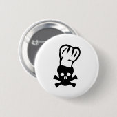 zwarte kopkok ronde button 5,7 cm (Voorkant /achterkant)