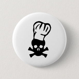 zwarte kopkok ronde button 5,7 cm