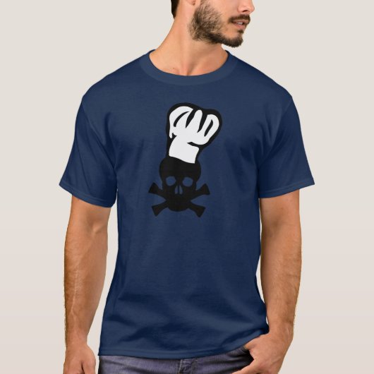 zwarte kopkok t-shirt (Voorkant)