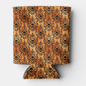 Zwarte koppen van het keizerschilderpatroon blikjeskoeler (Voorkant)