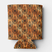 Zwarte koppen van het keizerschilderpatroon blikjeskoeler (Achterkant)