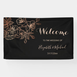 Zwarte koppervlakte | Welkom Gothic Wedding Spandoek