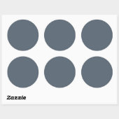 Zwarte koraal (vaste kleur) ronde sticker (Vel)